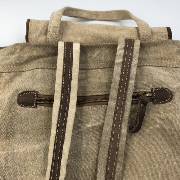 Travel Backpack Brown Dry Clean Only Denmark, Poland, Africa,U.S.A. - Picture 9 of 13